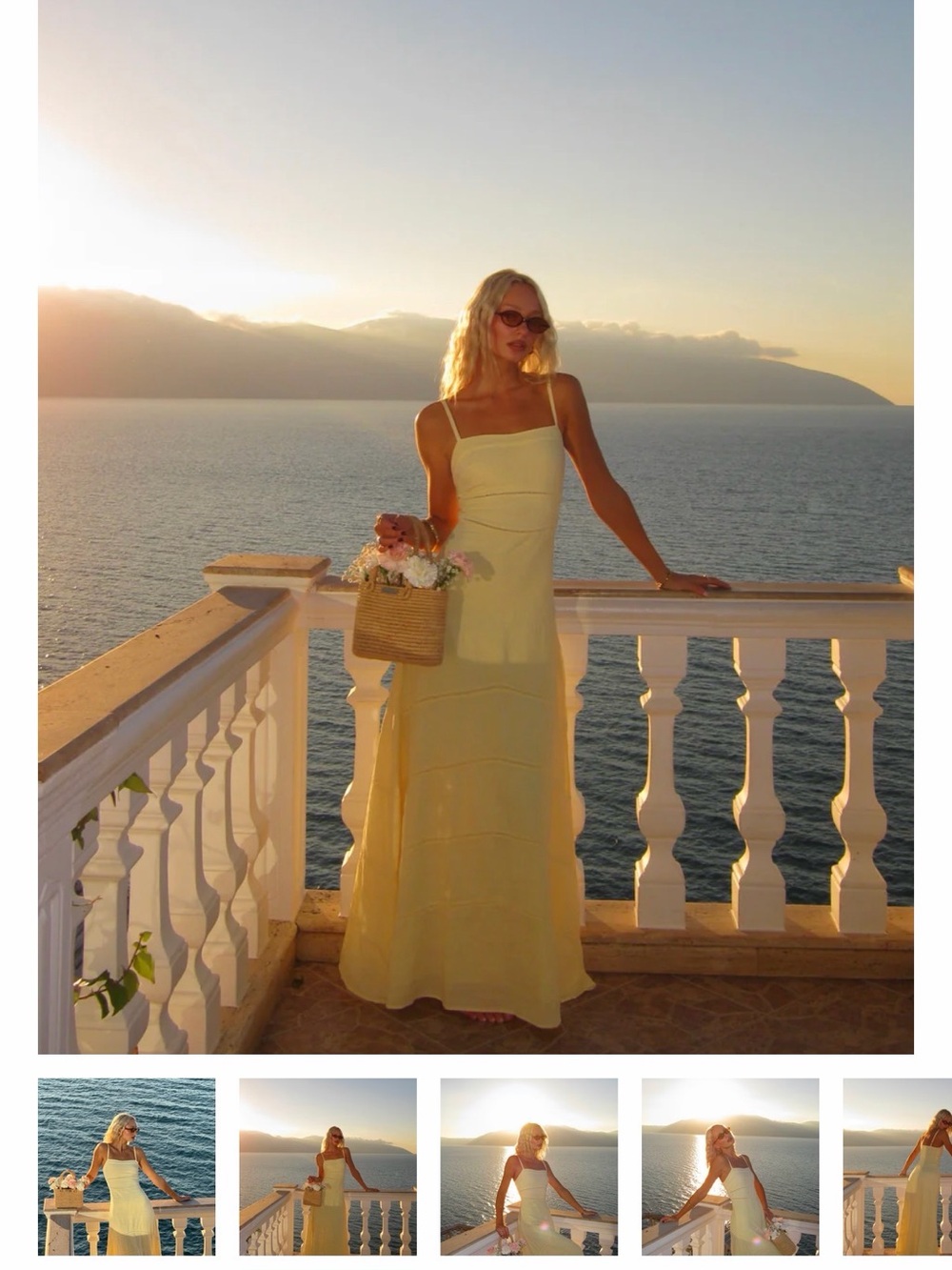 Sundrenched Lemon Maxi Dress with Spaghetti Straps